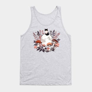 Floral Botanical Moon Cat Tank Top